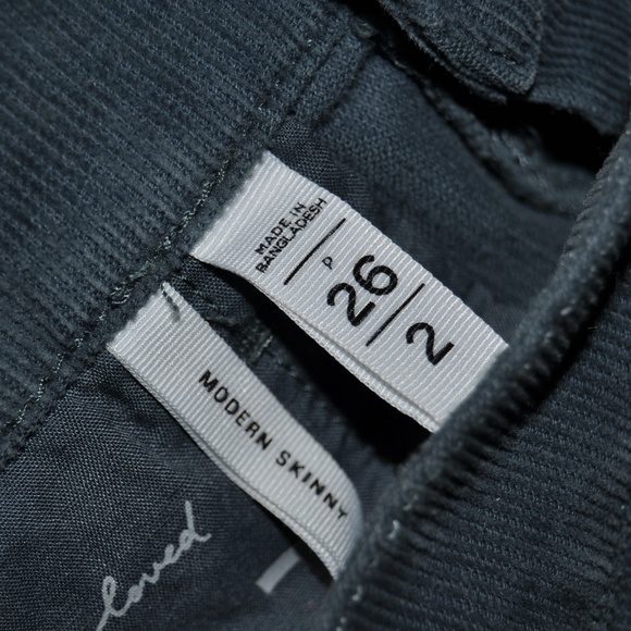 ANN TAYLOR Teal Modern Skinny Corduroy Pants [F7] - Picture 5 of 7